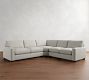 PB Comfort Modern Square Arm 3-Piece L-Shaped Wedge Sleeper Sectional (119&quot;)