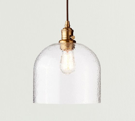 Textured Glass Cord Pendant (6