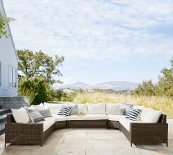 Build Your Own - Torrey Wicker Square Arm Outdoor Sectional Components