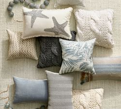 Chambray Linen Sherpa Back Lumbar Pillow Cover