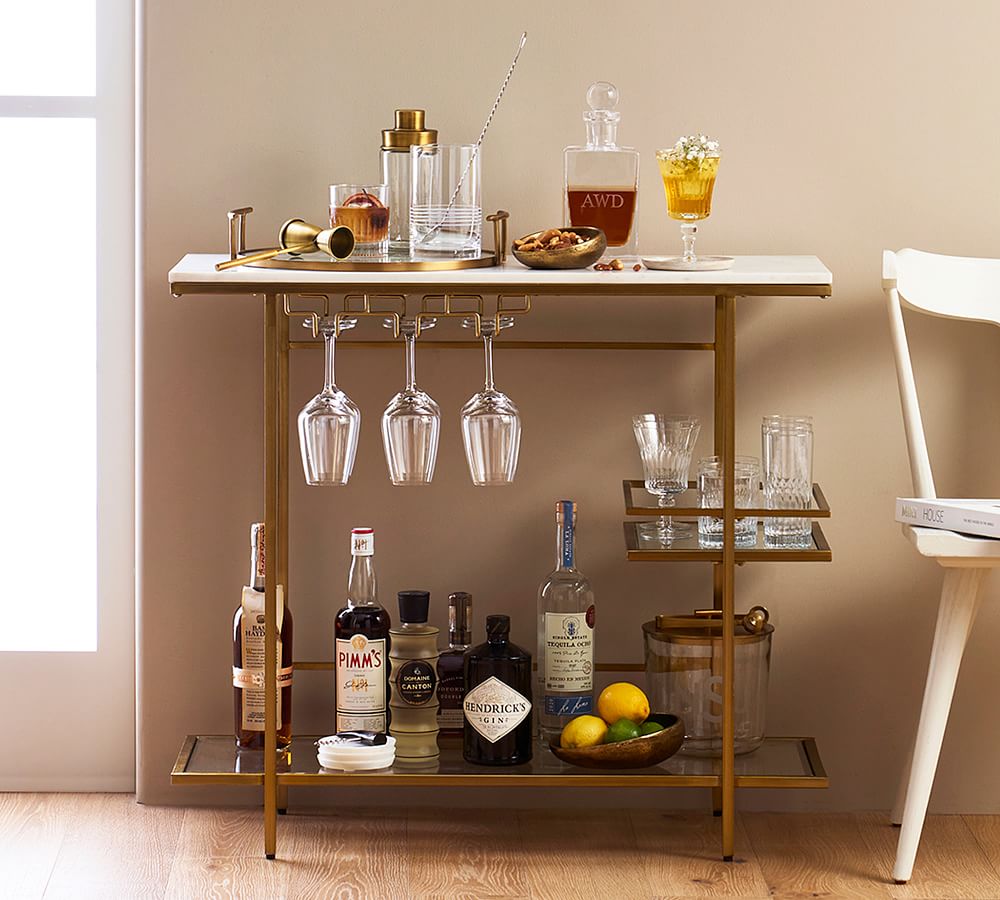 Delaney Marble Bar Console (34&quot;)