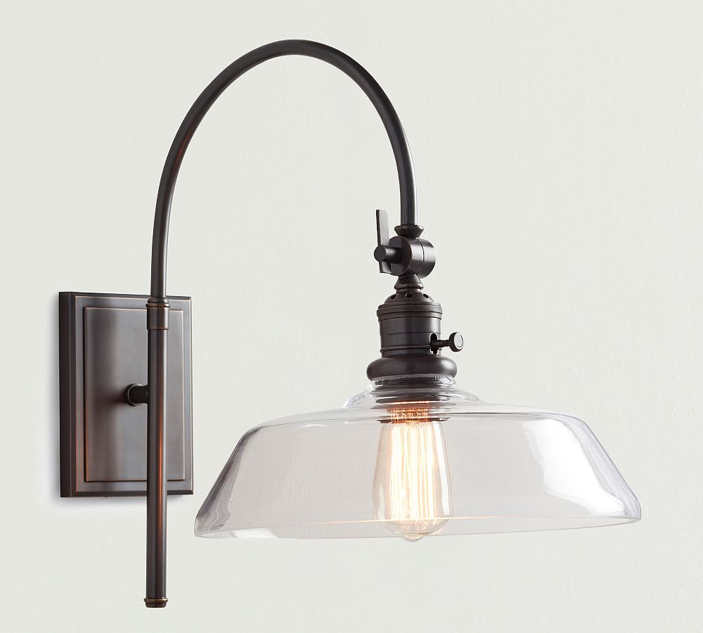 Farmhouse Glass Arc Sconce (18'')