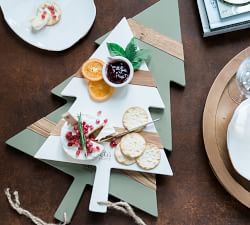 Holiday Tree Shaped Reclaimed Wood Cheese Boards