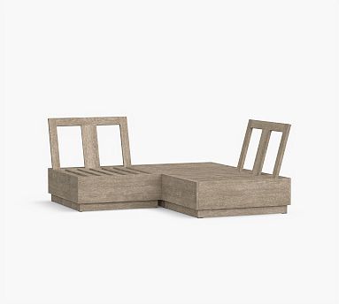 Indio Wood Modern 3-Piece Sectional Set Frame