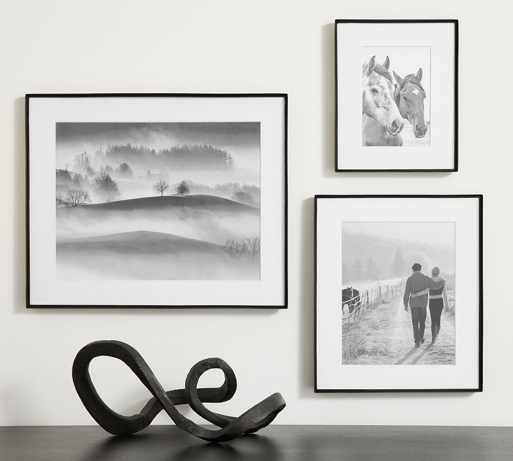 3-Piece Stowe Modern Metal Frame Set in Black Finish