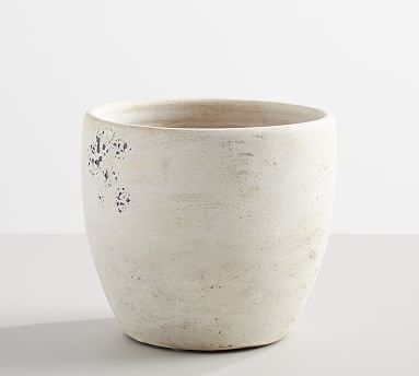 Artisan Hand Painted Terra Cotta Planter- 8.75"diam.