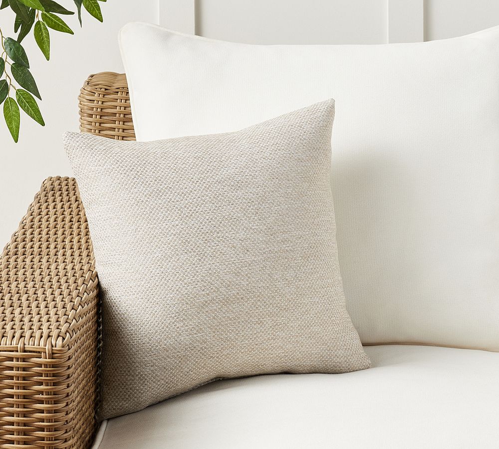 Open Box: SunbrellaÂ® Recycled Woven Outdoor Pillow, 18" - Dune