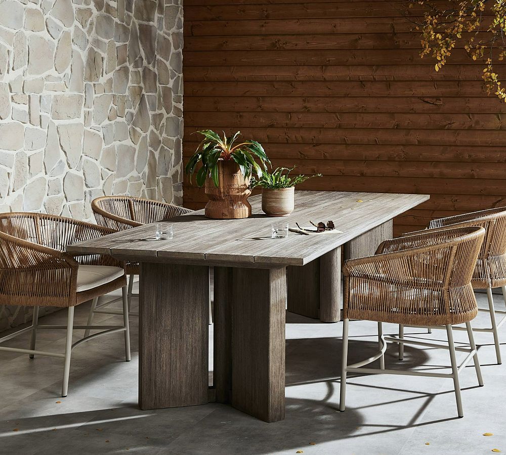 Hutson Teak Rectangular Outdoor Dining Table (110&quot;)