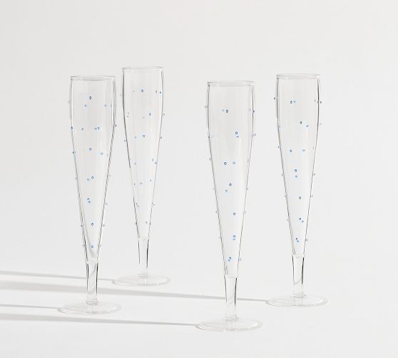 Confetti Outdoor Champagne Flutes - Set of 4