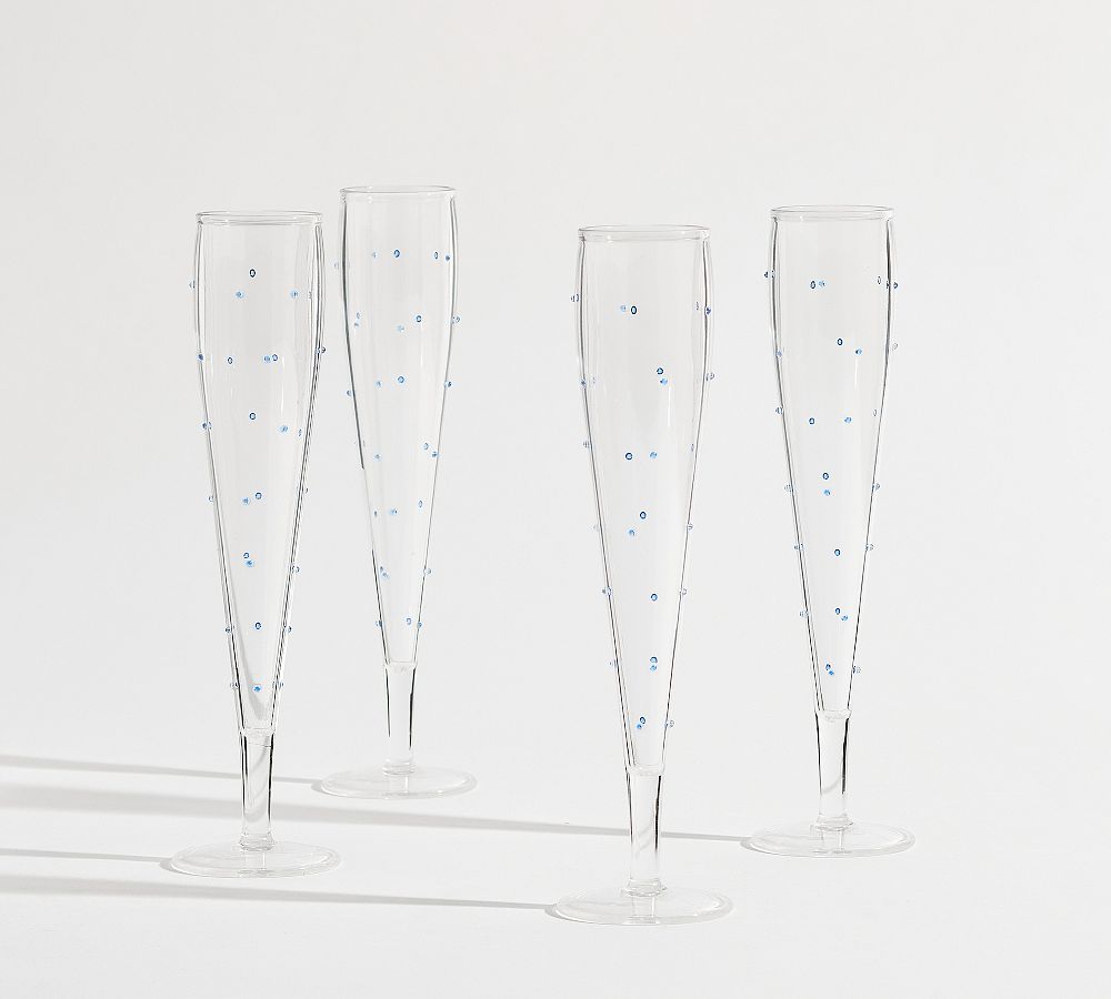 Confetti Outdoor Champagne Flutes - Set of 4