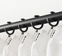 Slim Quiet-Glide C-Loop Curtain Rings - Set of 10