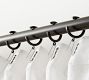 Slim Quiet-Glide C-Loop Curtain Rings - Set of 10