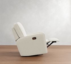 PB Comfort Square Arm Manual &amp; Power Swivel Recliner