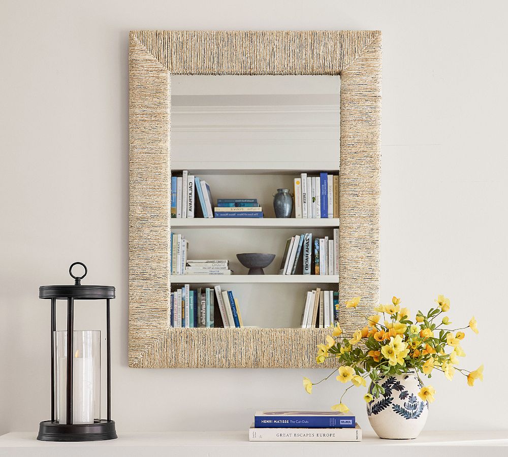 Malibu Handwoven Seagrass Rectangular Mirror