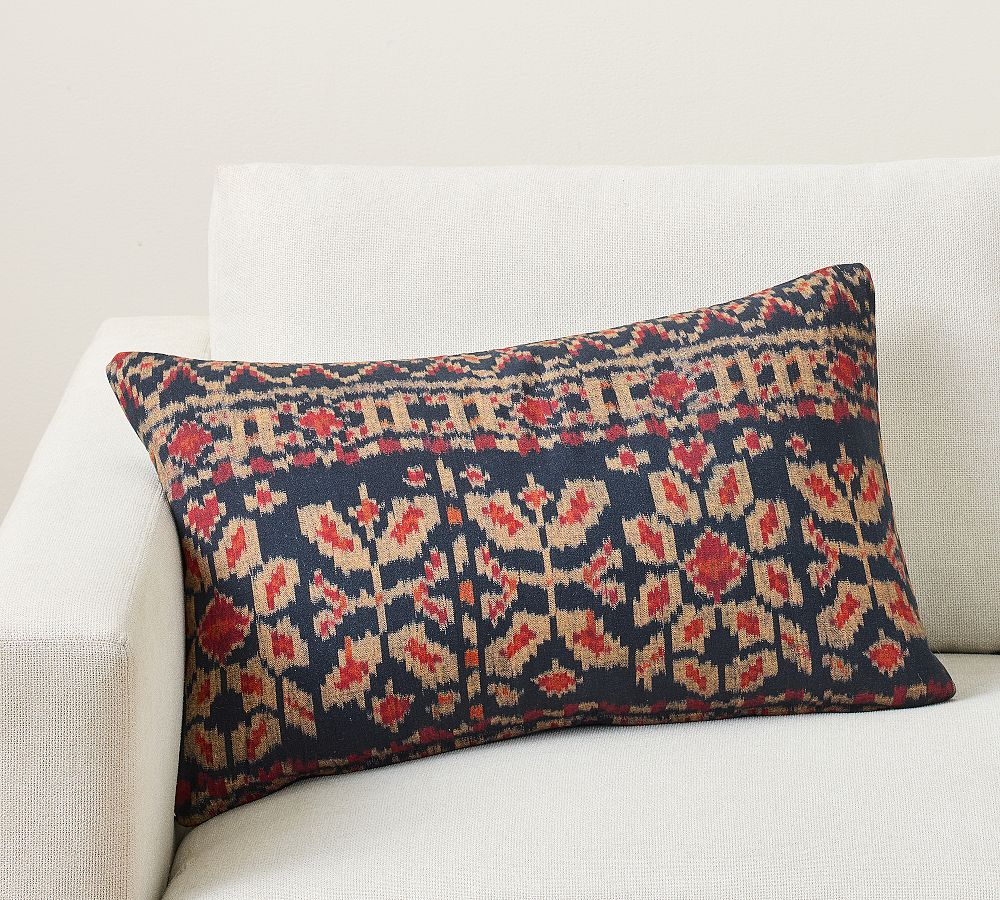 Burton Ikat Printed Lumbar Pillow