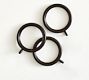 Slim Quiet-Glide Curtain Rings - Set of 10