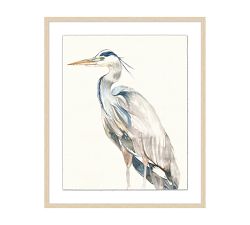 Gentle Heron Framed Print - Elegant Wall Art