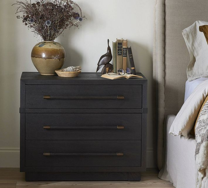 Westland 32" Wide Black Nightstand