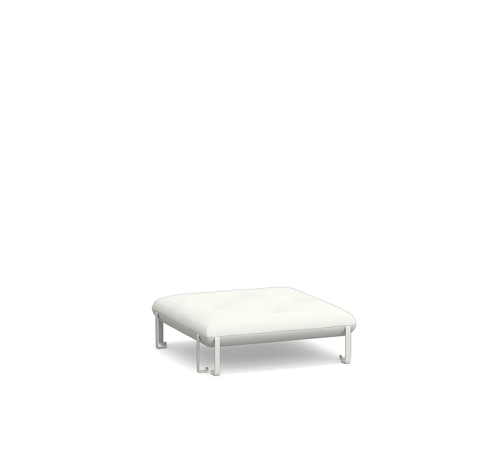 Universal Backless Outdoor Bar/Counter Stool Cushion, High Performance Recycled Canvas; Frost