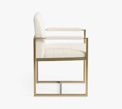 Millie Channel Tufted Upholstered Desk Armchair