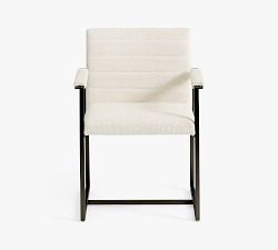Millie Channel Tufted Upholstered Desk Armchair