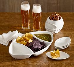 Football Stoneware Appetizer Plates - Set of 4