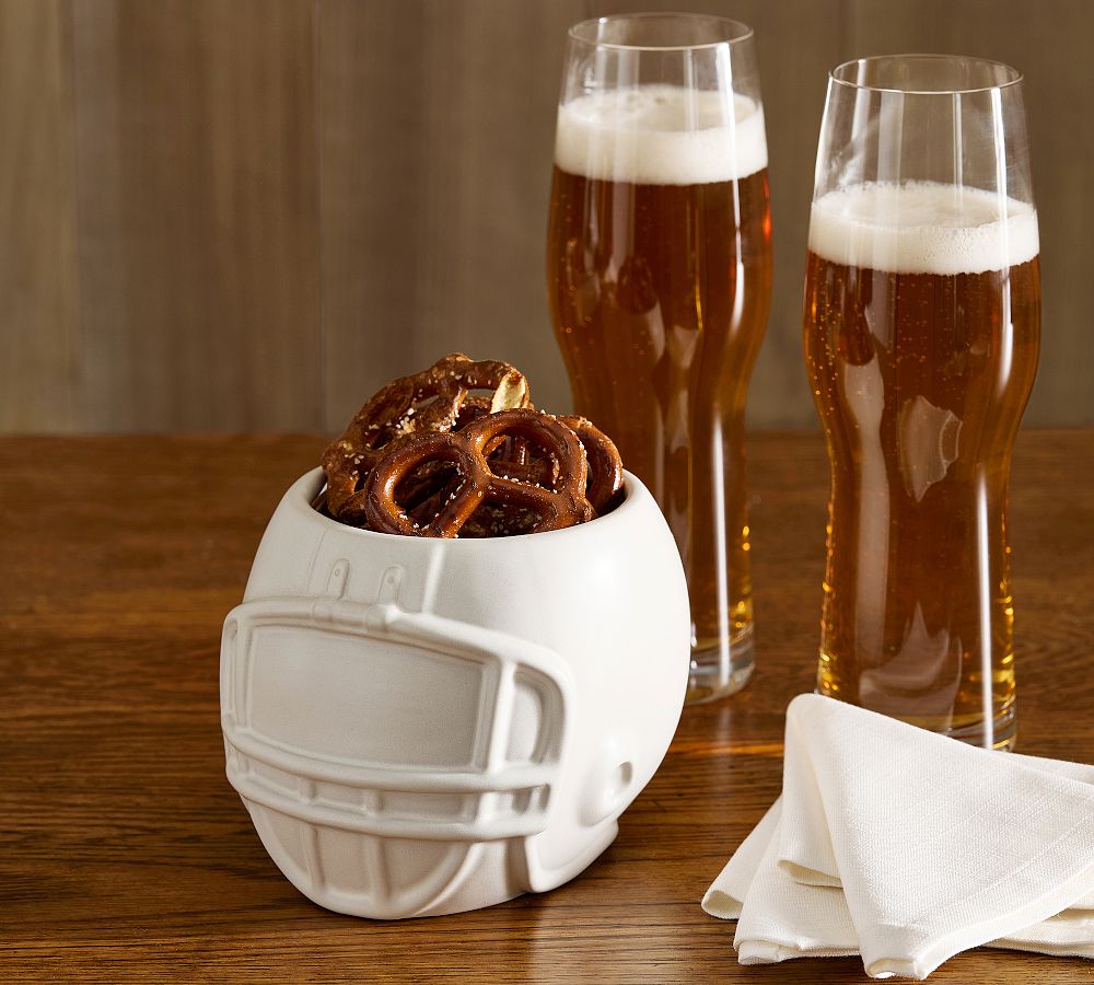 Football Helmet Stoneware Snack Bowl