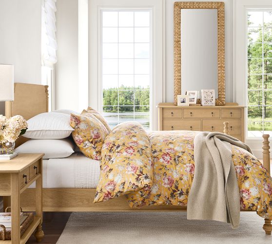 Ansley Yellow Floral Duvet Cover