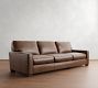 Turner Square Arm Leather Sofa (65&quot;&ndash;104&quot;)