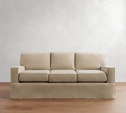Buchanan Square Arm Slipcovered Sleeper Sofa with Memory Foam Mattress (78&quot;-84&quot;)