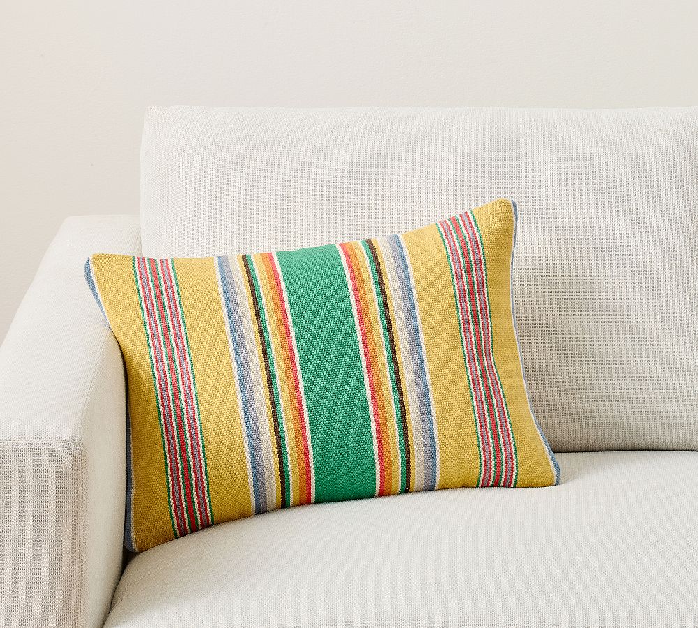 Rockport Striped Woven Lumbar Pillow