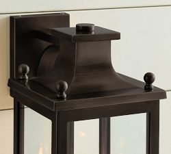 Belvedere Metal Outdoor Lantern Sconce (16&quot;)