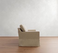 Buchanan Square Arm Slipcovered Sleeper Sofa with Memory Foam Mattress (78&quot;-84&quot;)