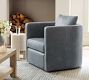 Ayden Barrel Arm Leather Swivel Chair