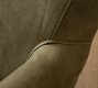 Irving Roll Arm Leather Swivel Chair