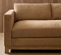 Jake Leather Seadrift Wood Base 3-Piece L-Shaped Sectional (108&quot;-111&quot;)