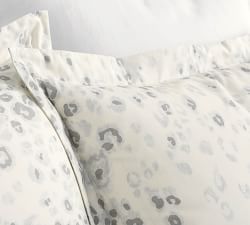 Snow Leopard Percale Duvet Cover