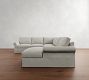 PB Comfort Roll Arm Slipcovered L-Shaped Chaise Sectional (137&quot;)