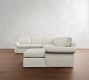 Pearce Roll Arm Slipcovered L-Shaped Wedge Chaise Sectional (147&quot;)
