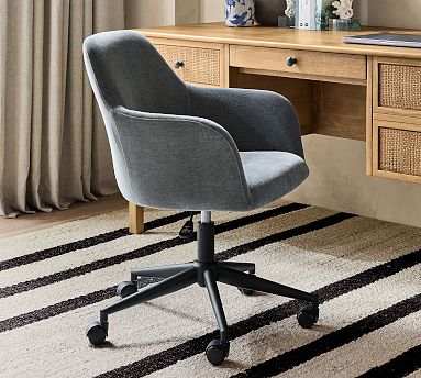 Carson Upholstered Swivel Desk Chair