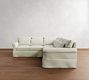 York Roll Arm Deep Seat Slipcovered 3-Piece L-Shaped Sectional (99&quot;)