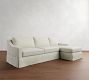 York Slope Arm Slipcovered Chaise Sectional (84&quot;&ndash;114&quot;)