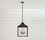 Roman Outdoor Square Recycled Glass Pendant (7&quot;)
