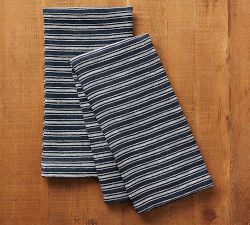 Caravan Boat Striped Linen Tea Towel - Set of 2