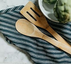 Caravan Boat Striped Linen Tea Towel - Set of 2