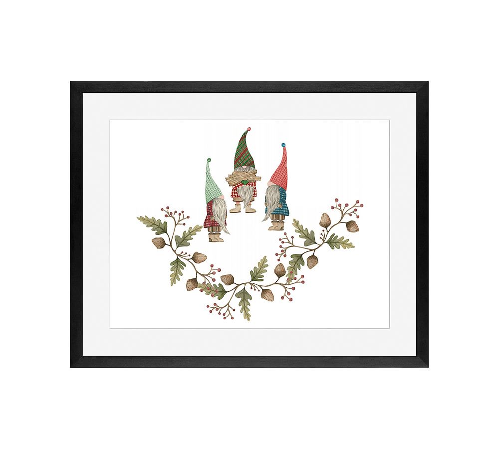 Forest Gnomes in a Circle Framed Print
