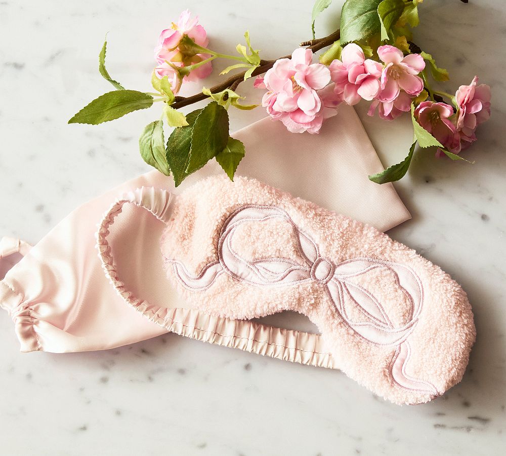 LoveShackFancy Appliqu&#233; Bow Eye Mask