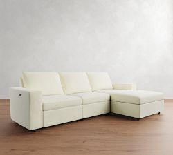 Dream Wide Arm Power Reclining Chaise Sectional - Storage Available (115&quot;-127&quot;)