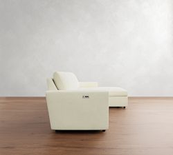 Dream Wide Arm Power Reclining Chaise Sectional - Storage Available (115&quot;-127&quot;)