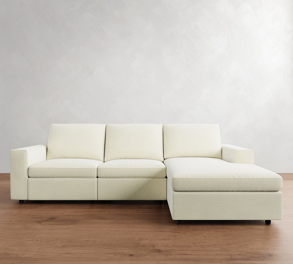 Dream Wide Arm Power Reclining Chaise Sectional - Storage Available (115&quot;-127&quot;)